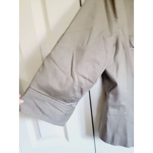 Merona‎ XXL Jacket Women's Ecru Military Short Half Slv Lined Button Front Pckts - Picture 4 of 8